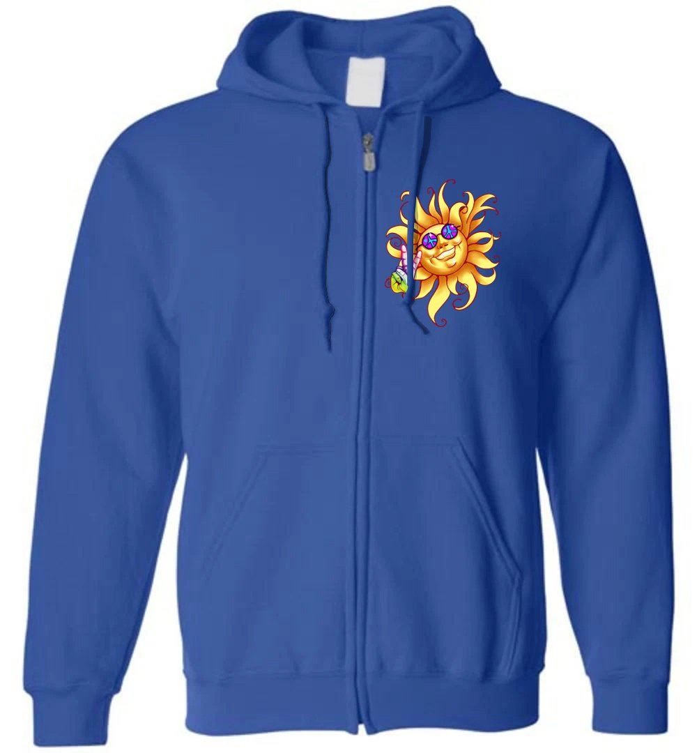 SUN PEACE OUT - ZIP HOODIE Heyjude Shoppe Royal S