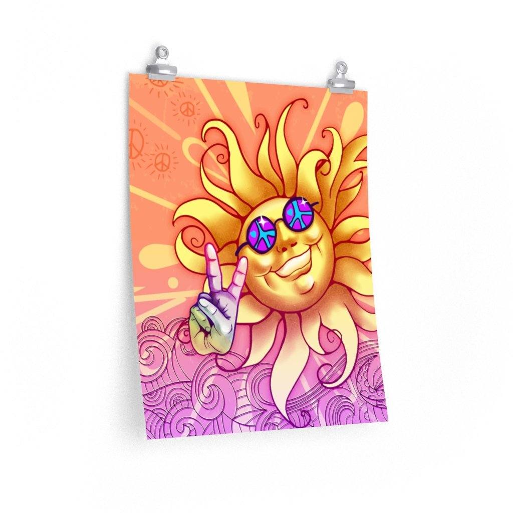 Sun Peace Out - Premium Matte vertical posters Poster Printify 16β³ Γ 20β³ CG matt