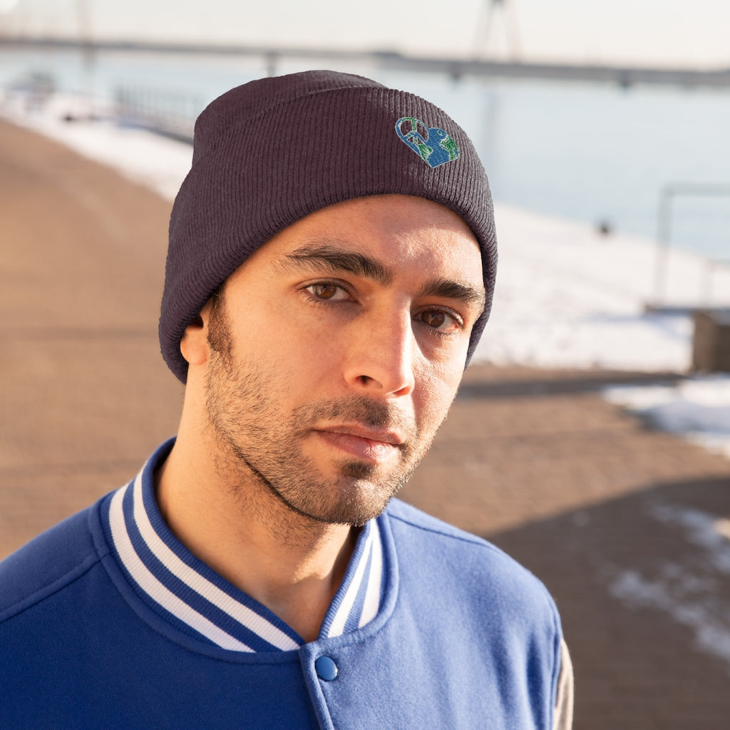 I heart peace- Knit Beanie