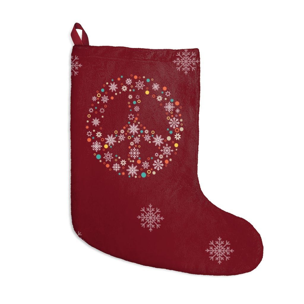 Holiday Peace Sign - Christmas Stockings Home Decor Printify