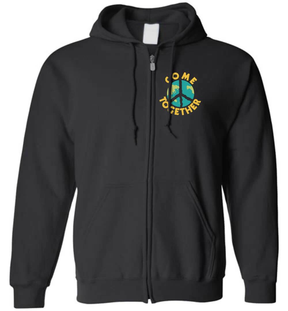 COME TOGETHER ZIP HOODIE Heyjude Shoppe Black S