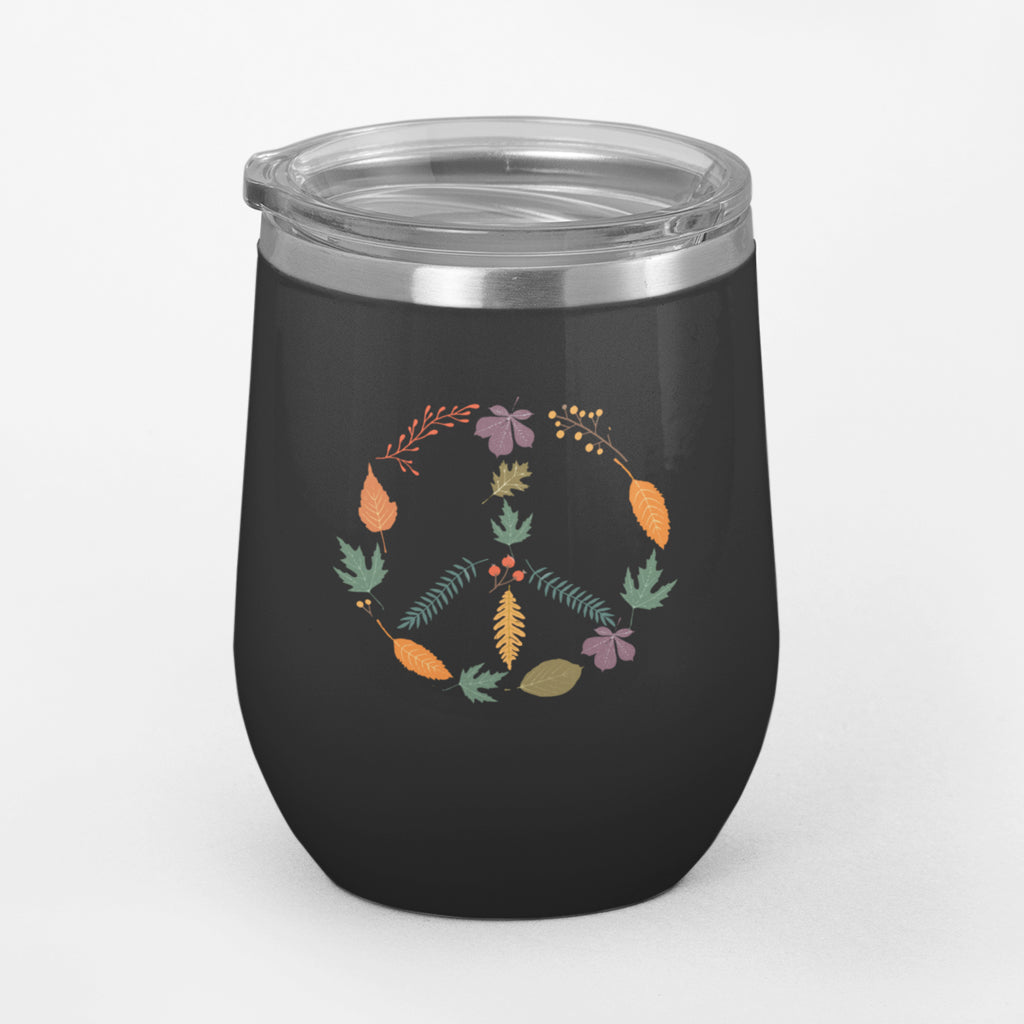 Fall Peace Sign- Wine Tumbler
