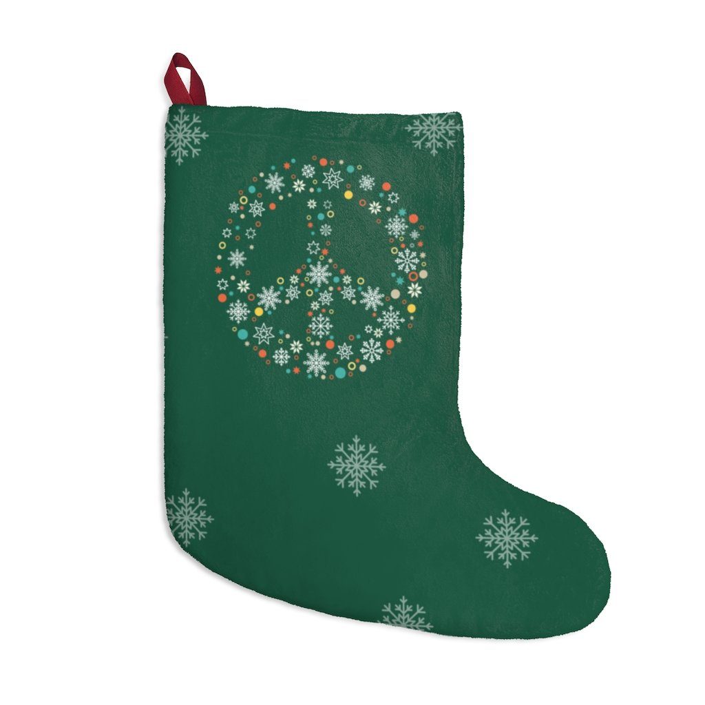 Holiday Peace Sign - Christmas Stockings Home Decor Printify
