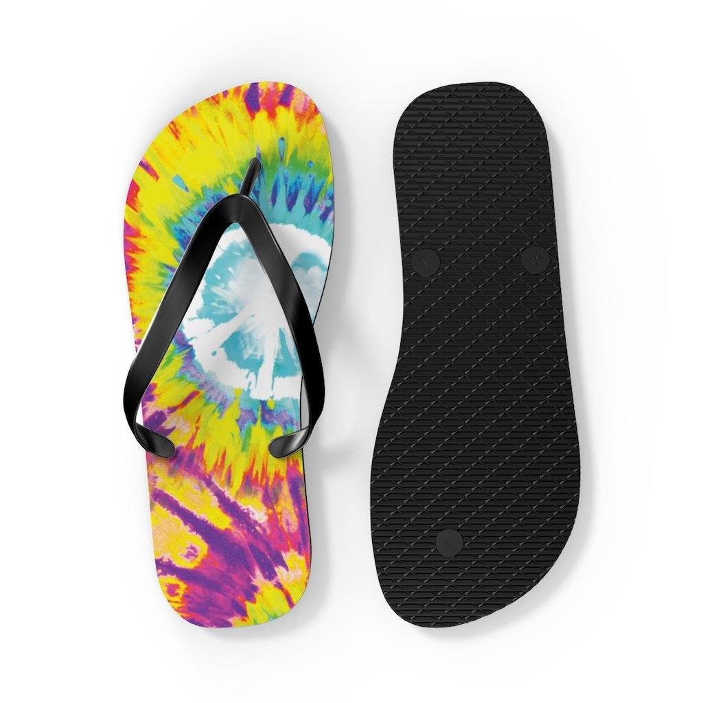 Tie Dye Unisex Flip-Flops Shoes Printify
