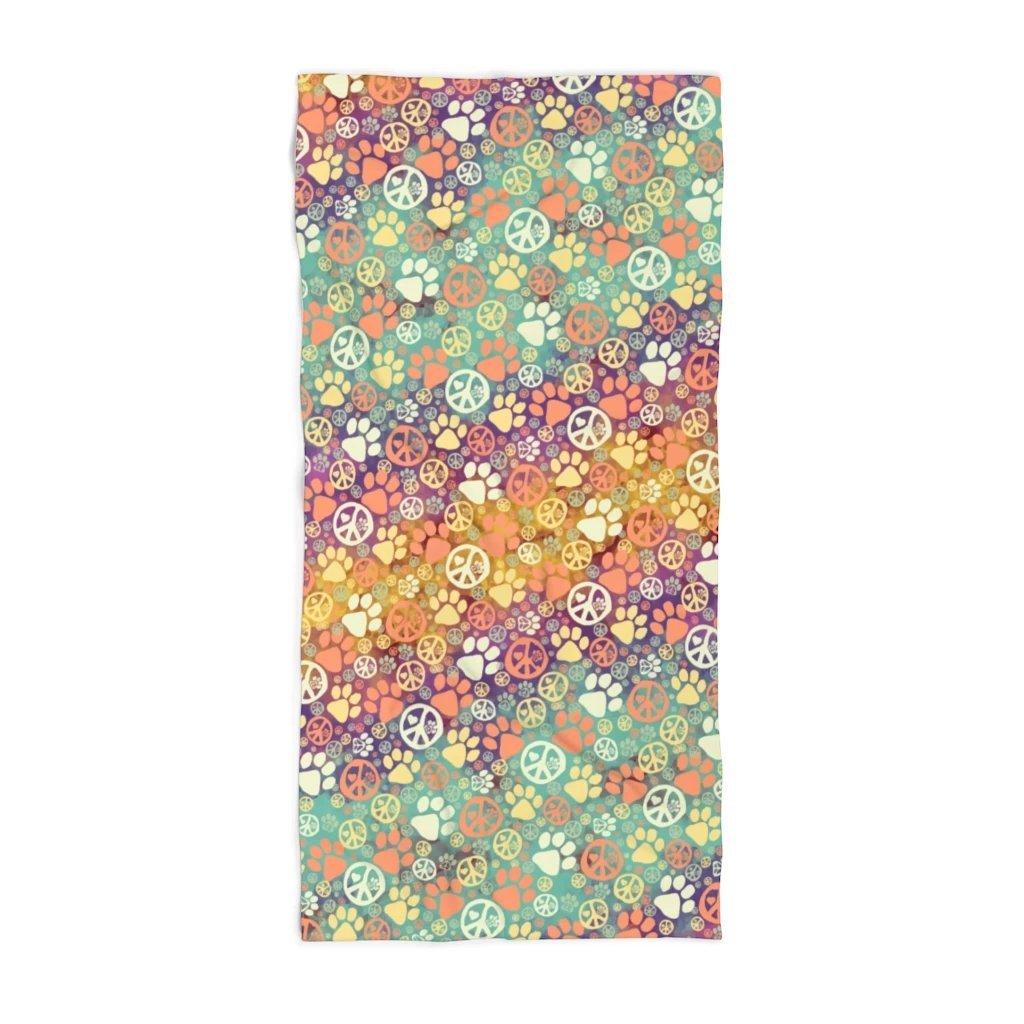 Peace & Paws - Beach Towel Home Decor Printify 30x60