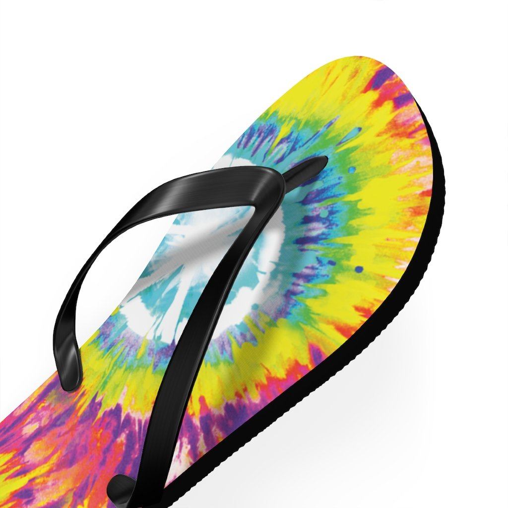 Tie Dye Unisex Flip-Flops Shoes Printify