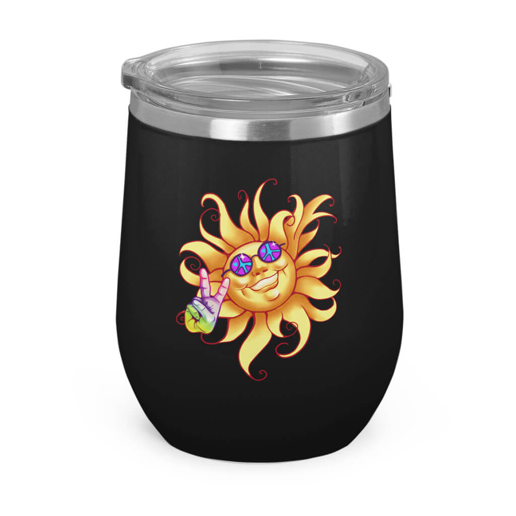 Sun- Peace Out- Wine Tumbler