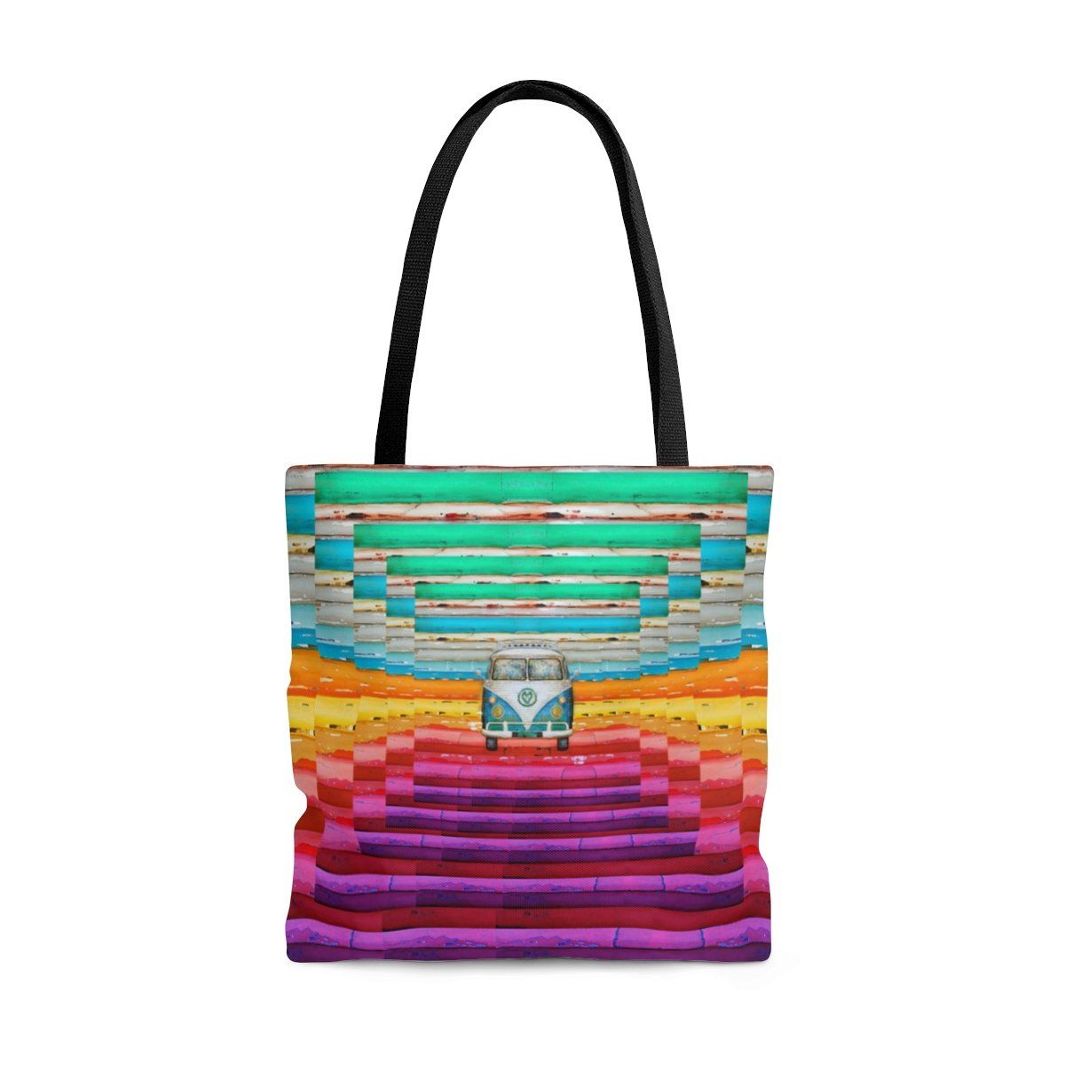 Hippie Van AOP Tote Bag Bags Printify Large