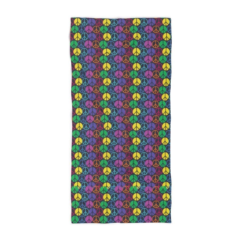 Peace Sign Pattern - Beach Towel Home Decor Printify 30x60