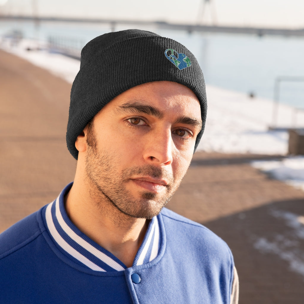 I heart peace- Knit Beanie