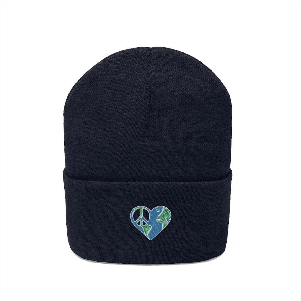 I heart peace- Knit Beanie