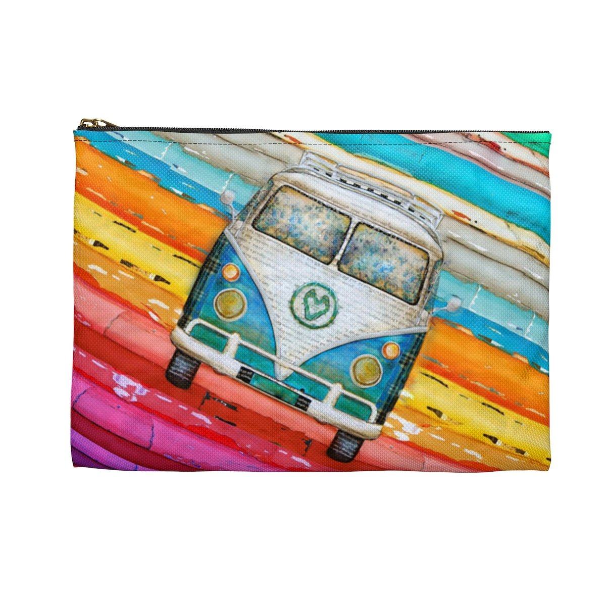 Hippie Van Accessory Pouch Bags Printify