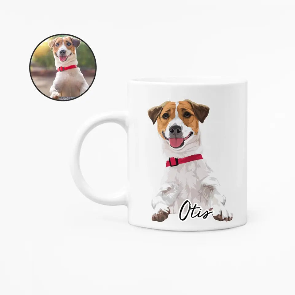Custom Pet Portrait Mug.
