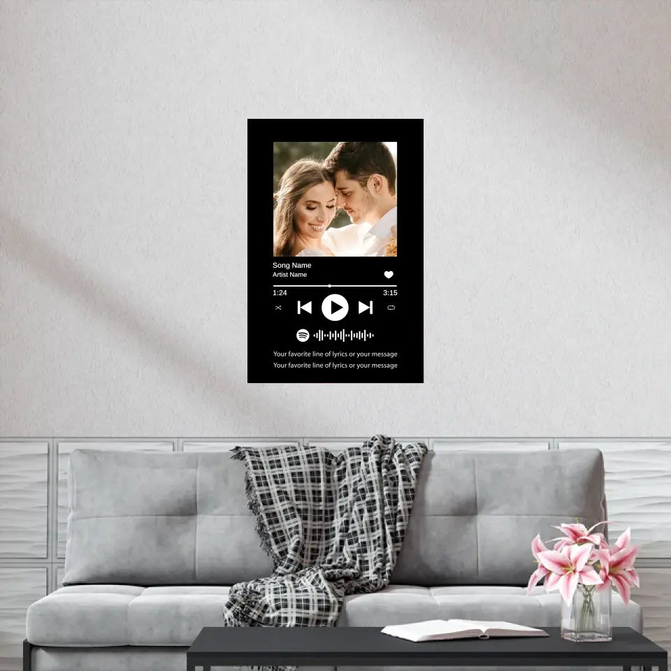 Customized Photo and Lyric Posters | Gift for Him | Gift For Her | Couple Gift copy