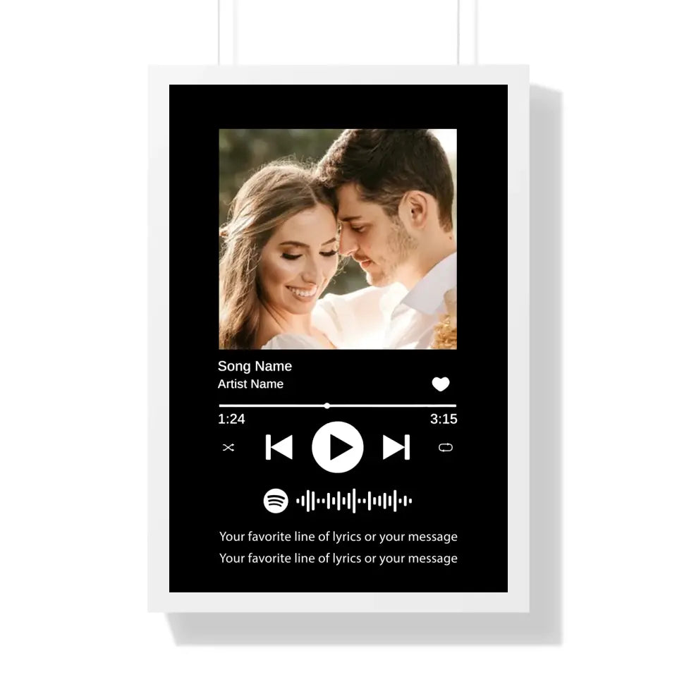 Customized Photo and Lyric Posters | Gift for Him | Gift For Her | Couple Gift copy