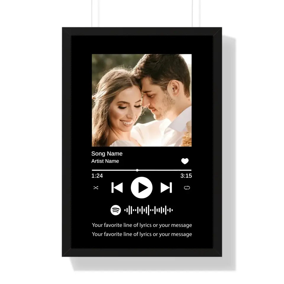 Customized Photo and Lyric Posters | Gift for Him | Gift For Her | Couple Gift copy