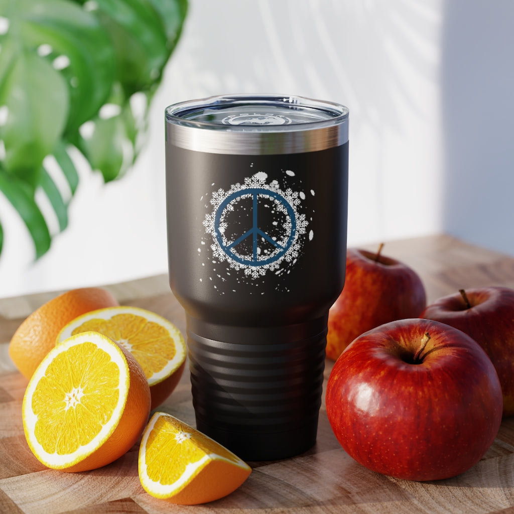 Snow Peace Sign- Tumbler, 30oz