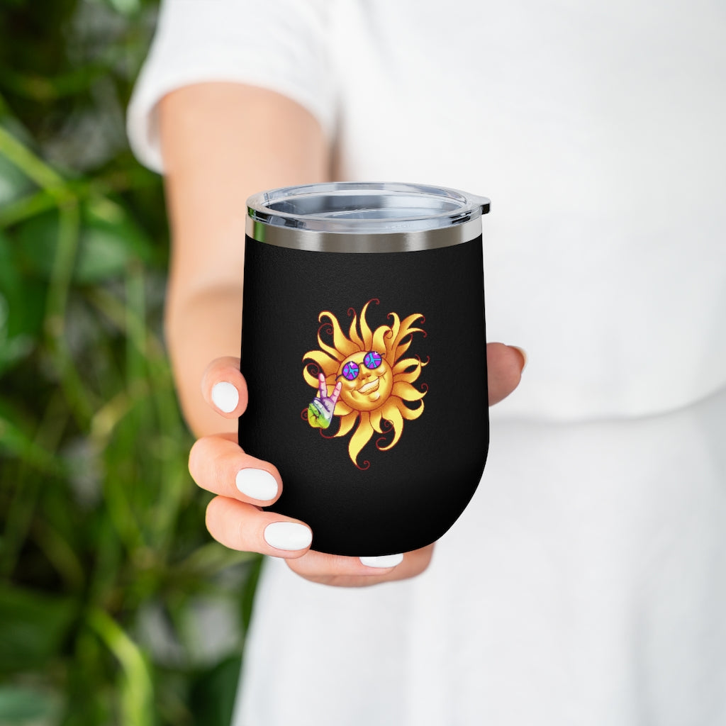 Sun- Peace Out- Wine Tumbler