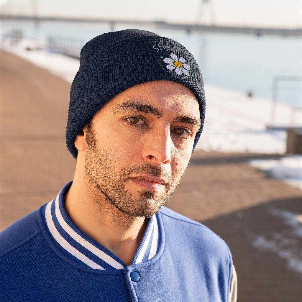 Stay positive- Knit Beanie