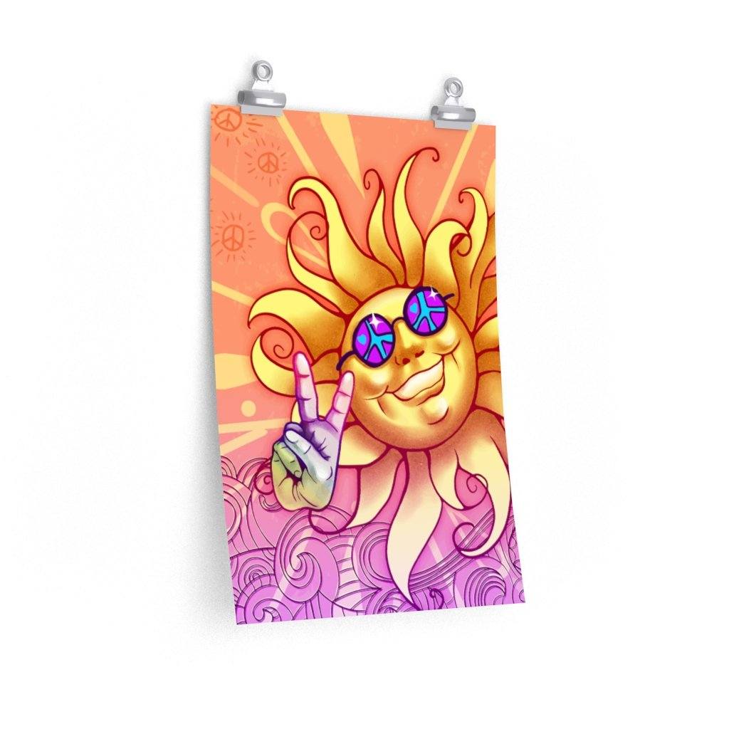 Sun Peace Out - Premium Matte vertical posters Poster Printify 12β³ Γ 18β³ CG matt