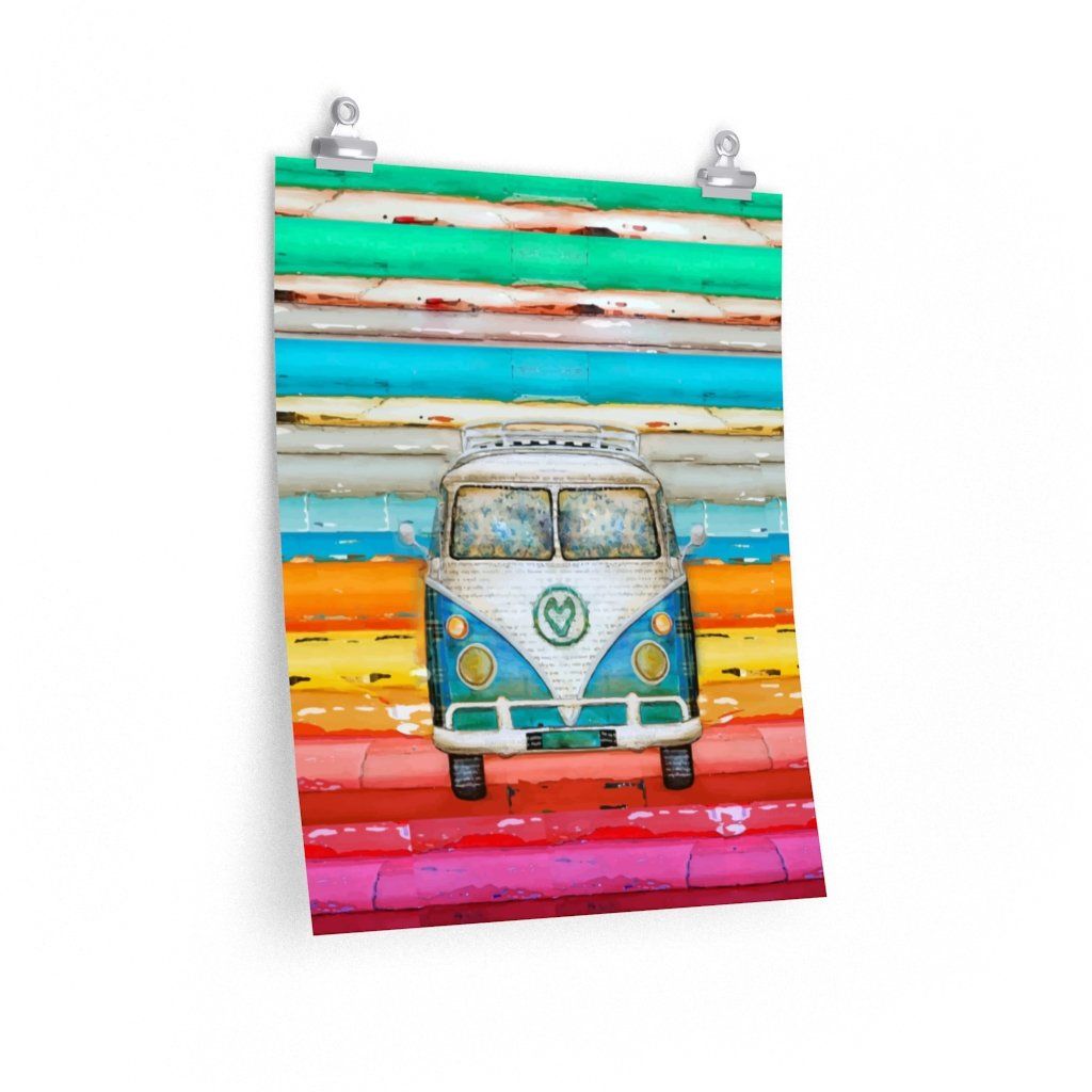 Hippie Van - Premium Matte vertical posters Poster Printify 16β³ Γ 20β³ CG matt