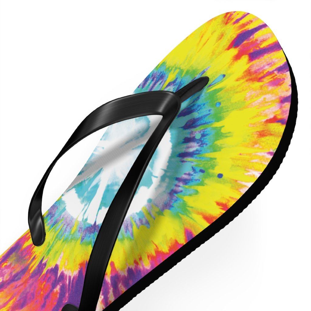 Tie Dye Unisex Flip-Flops Shoes Printify