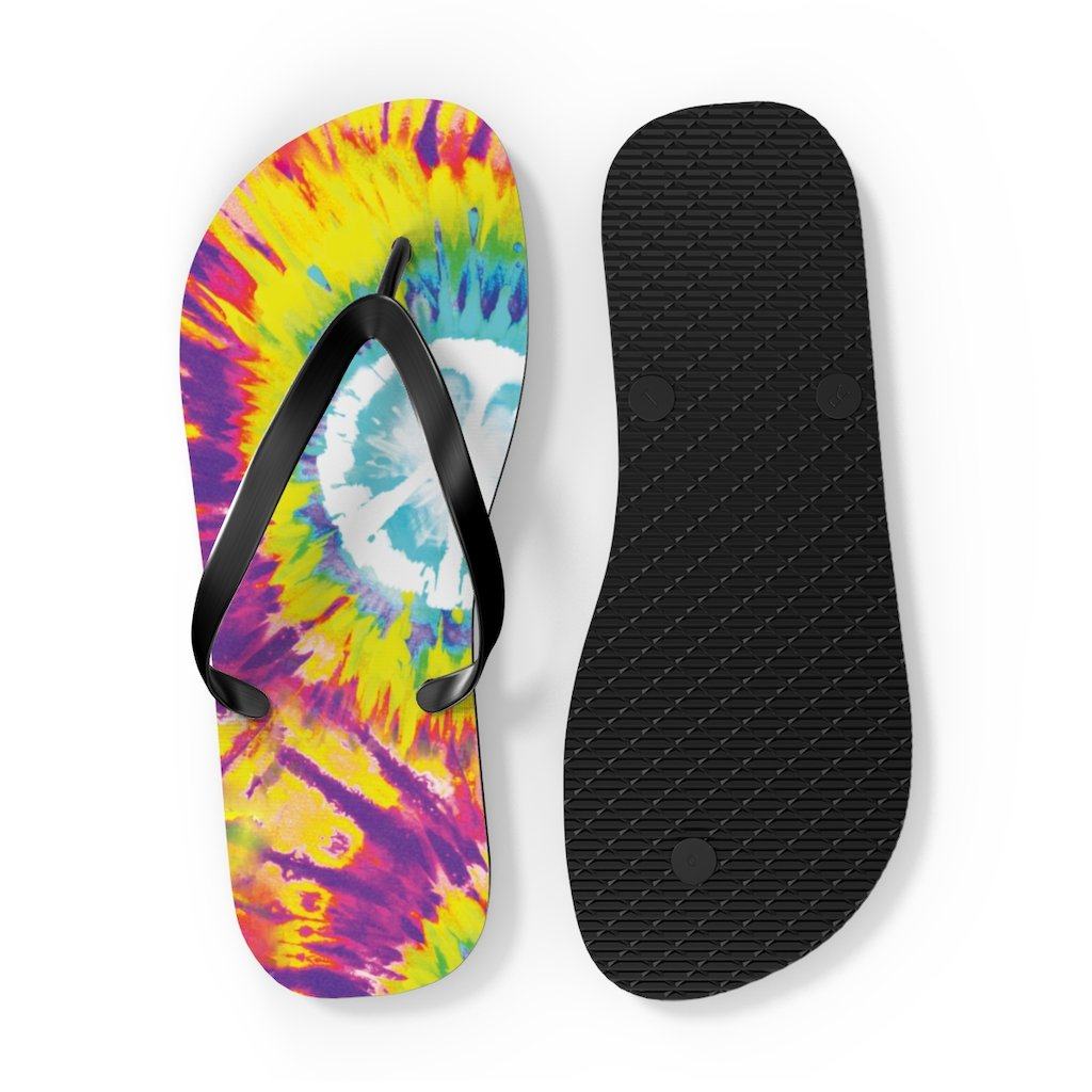 Tie Dye Unisex Flip-Flops Shoes Printify