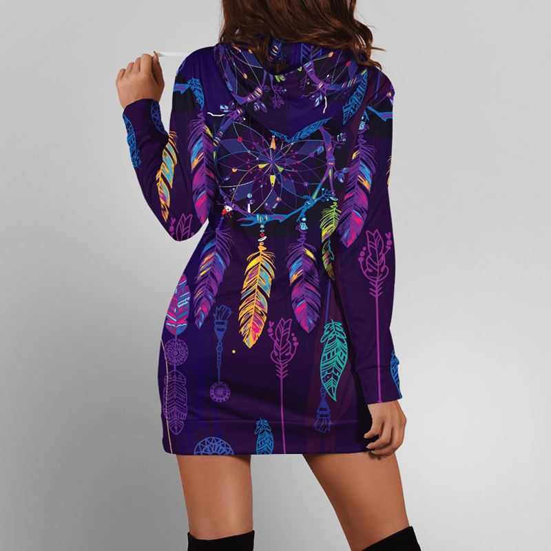 Dream Catcher Women's Hoodie Dress Heyjude Shoppe
