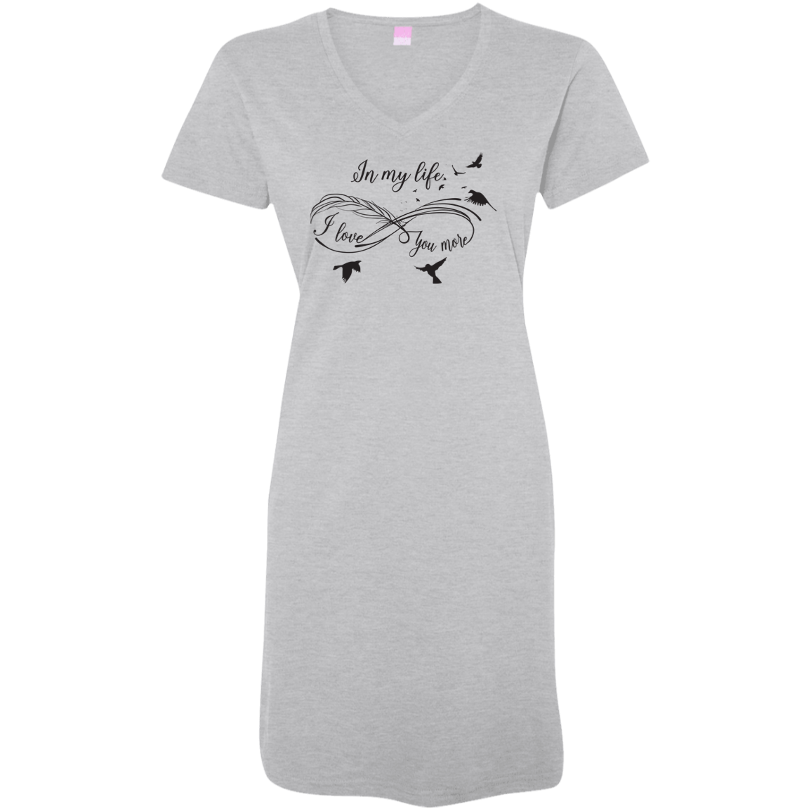 I Love You More Ladies' V-Neck Fine Jersey Cover-Up