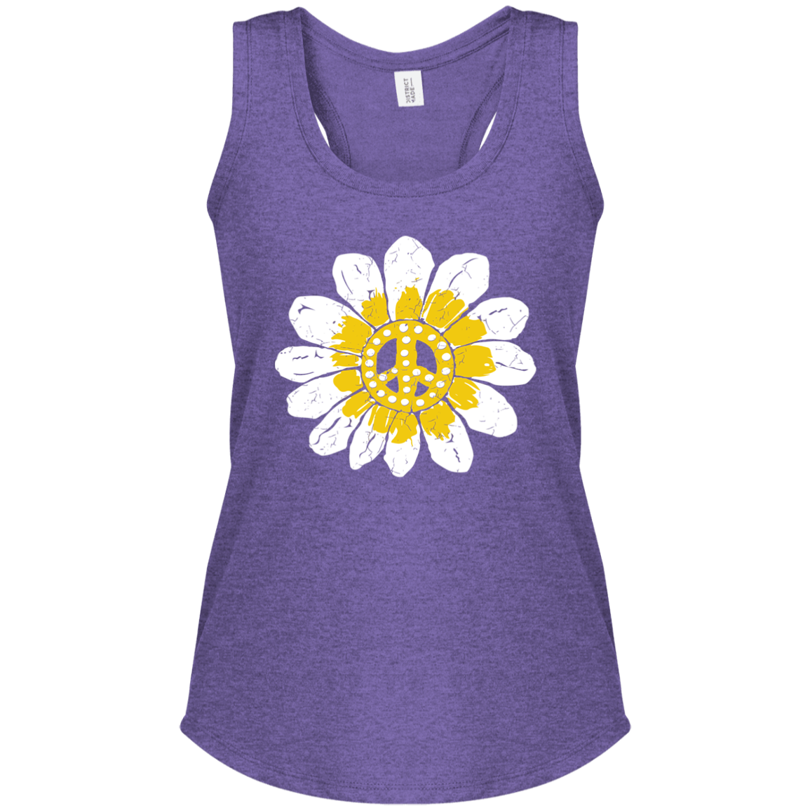 Peace Flower Women's Perfect Tri Racerback Tank