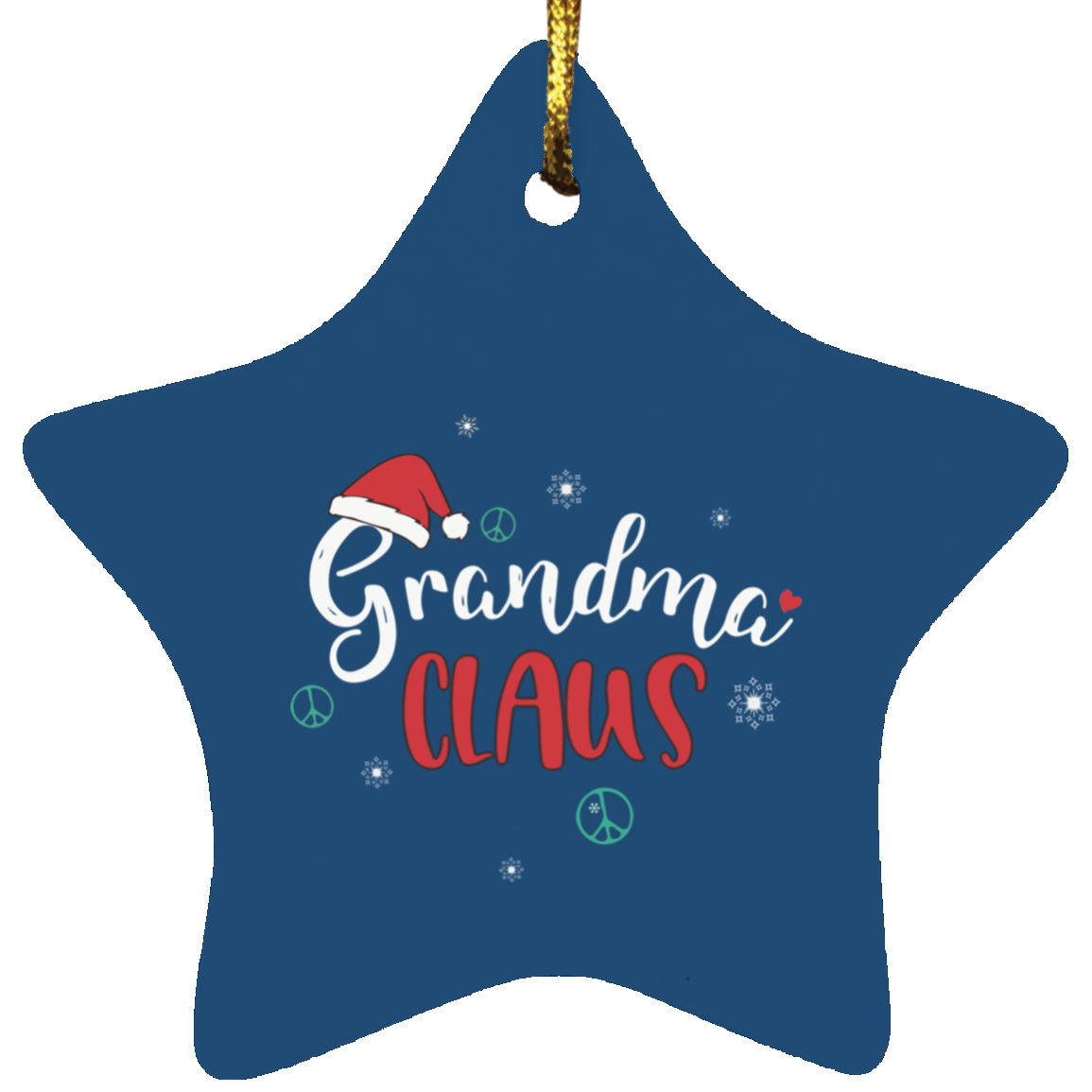 Grandma Claus- Star Ornament