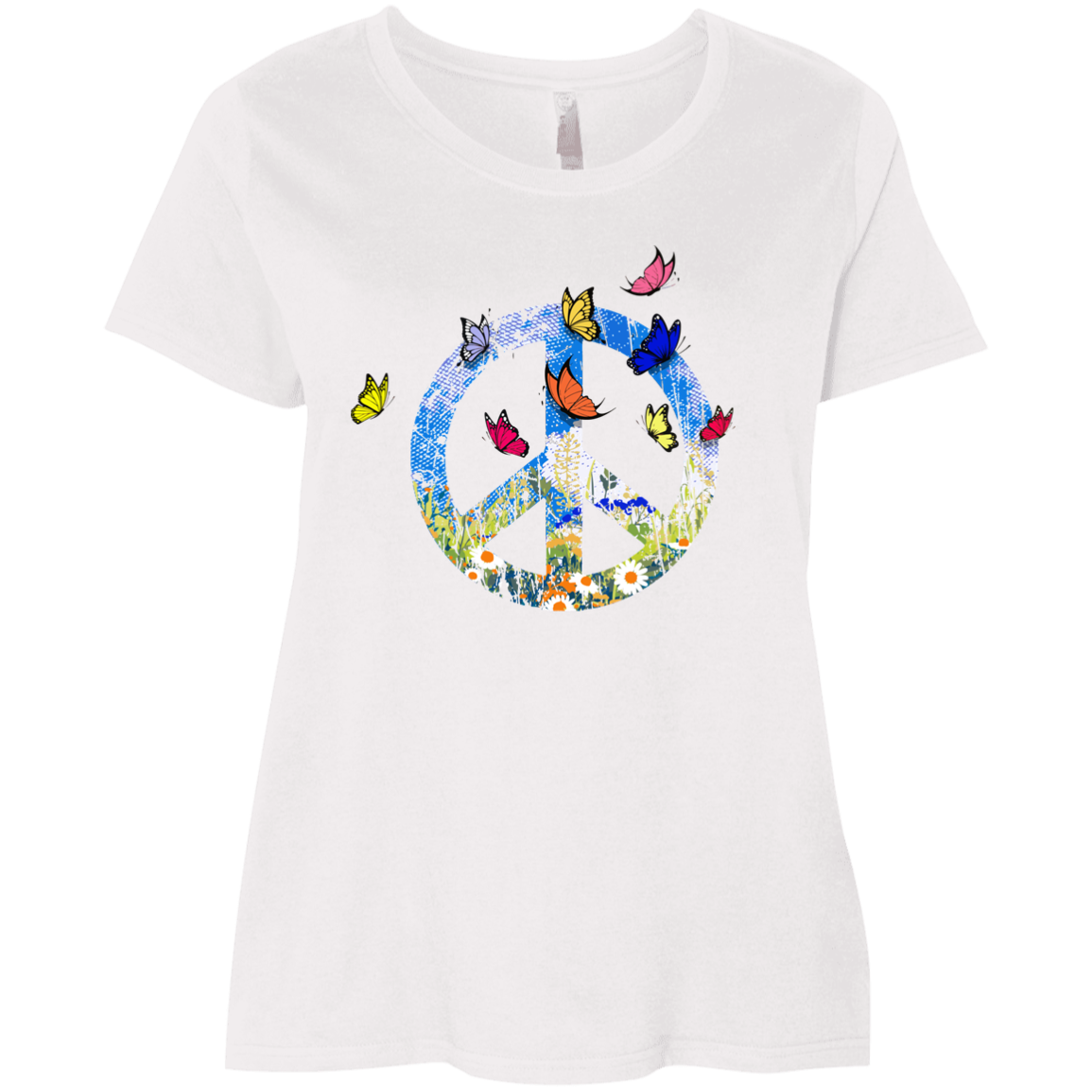 Spring Butterflies Ladies' Curvy T-Shirt