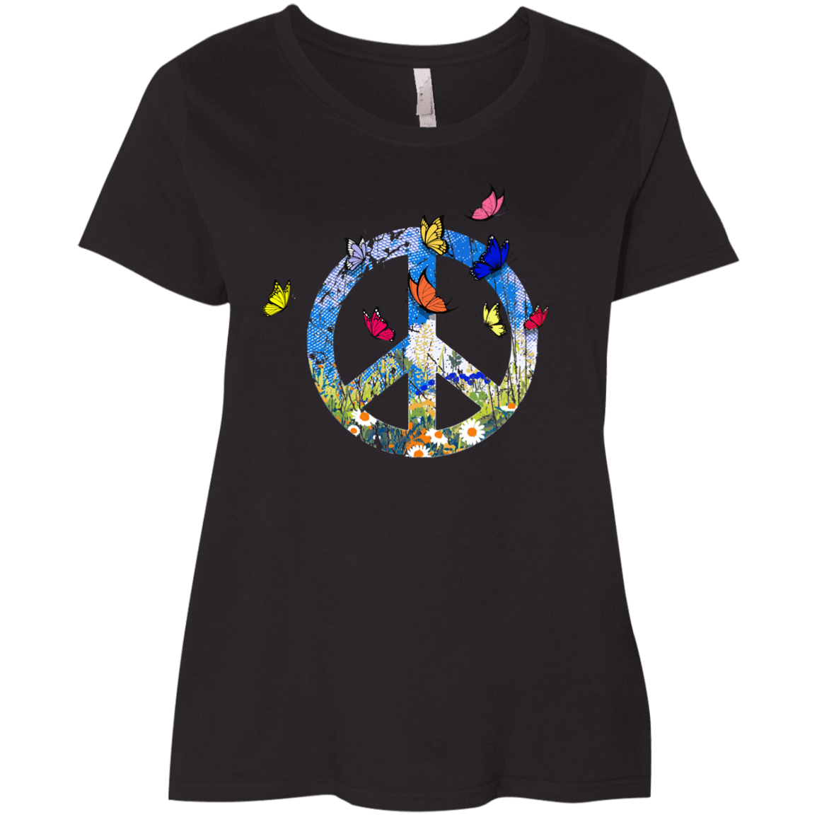 Spring Butterflies Ladies' Curvy T-Shirt