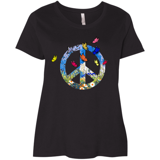 Spring Butterflies Ladies' Curvy T-Shirt
