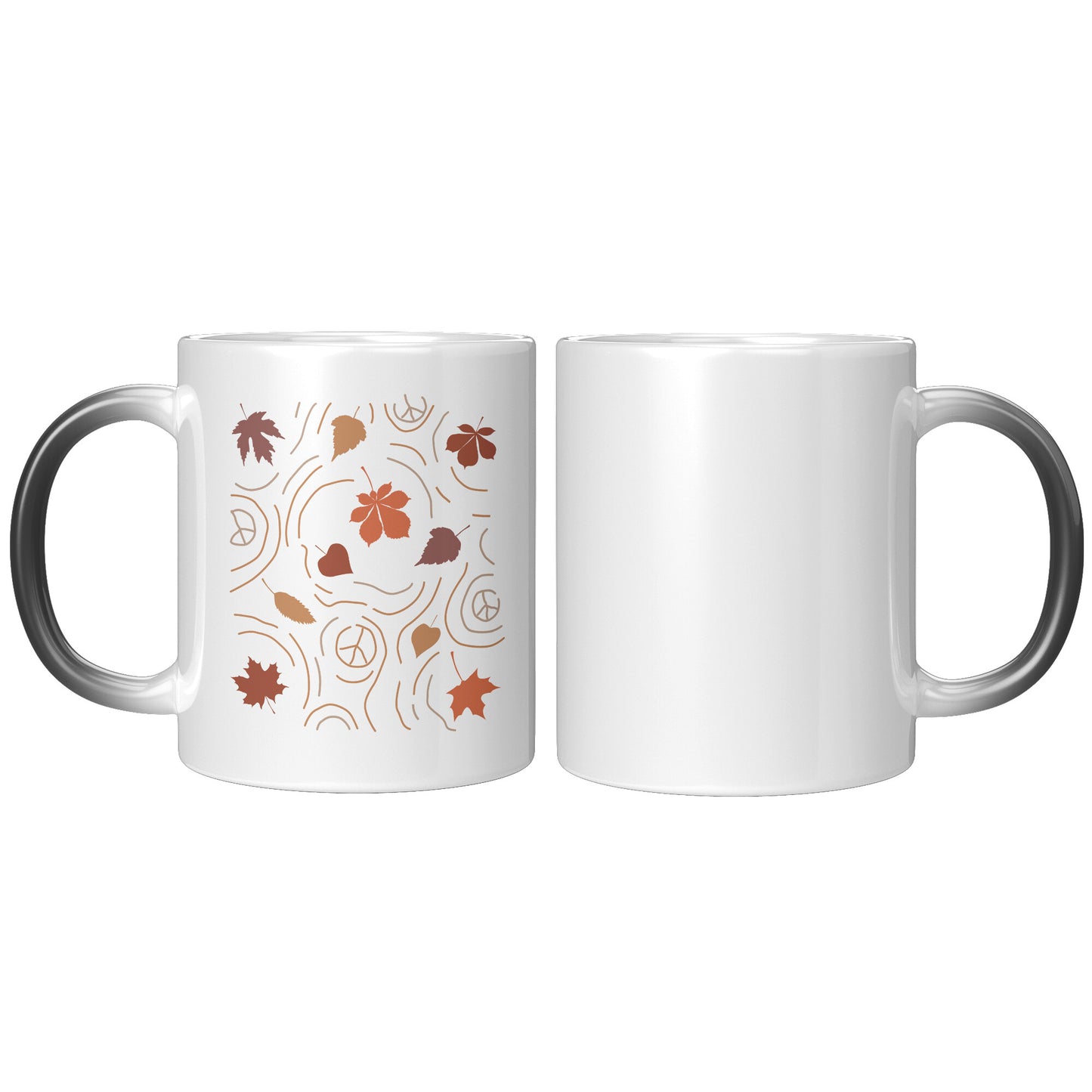 Fall Leaves Peace Signs 11oz Magic Mug