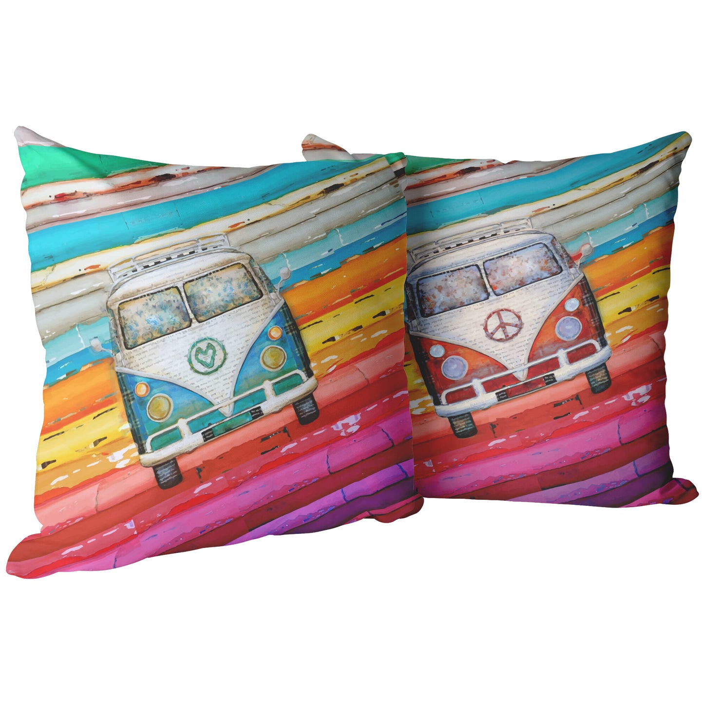 Groovy Hippie Van Pillows And Covers