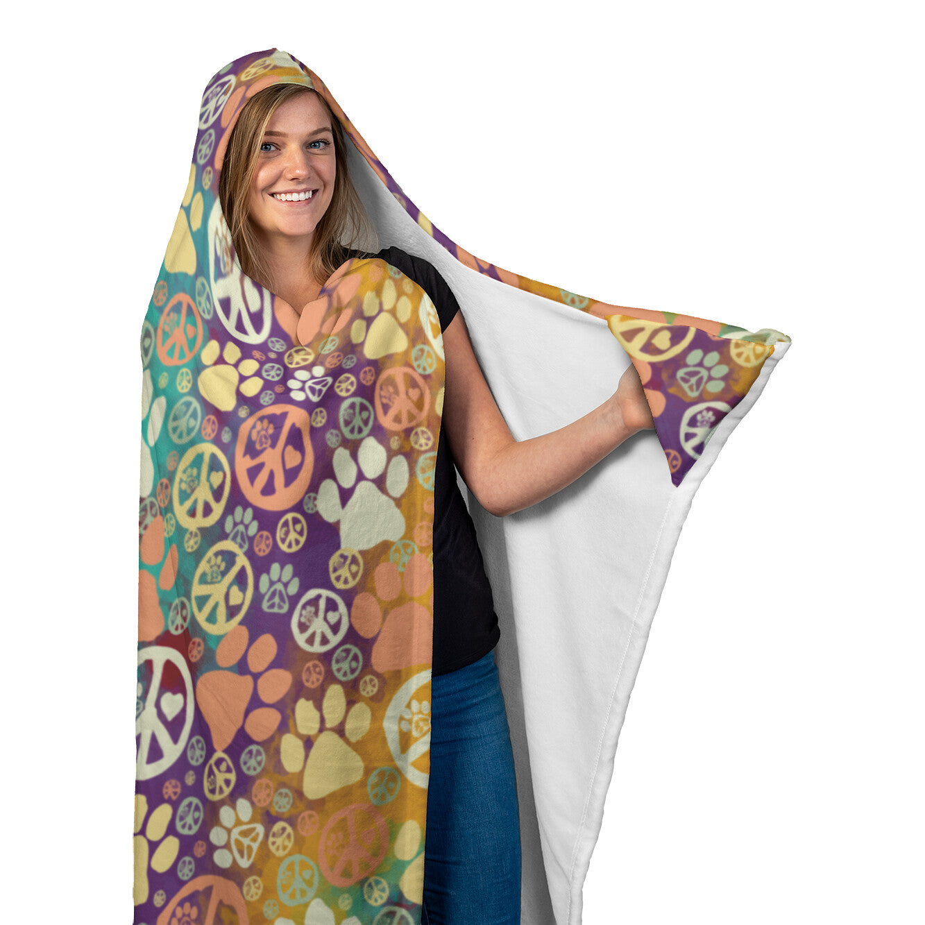 Peace Paws Hooded Blanket