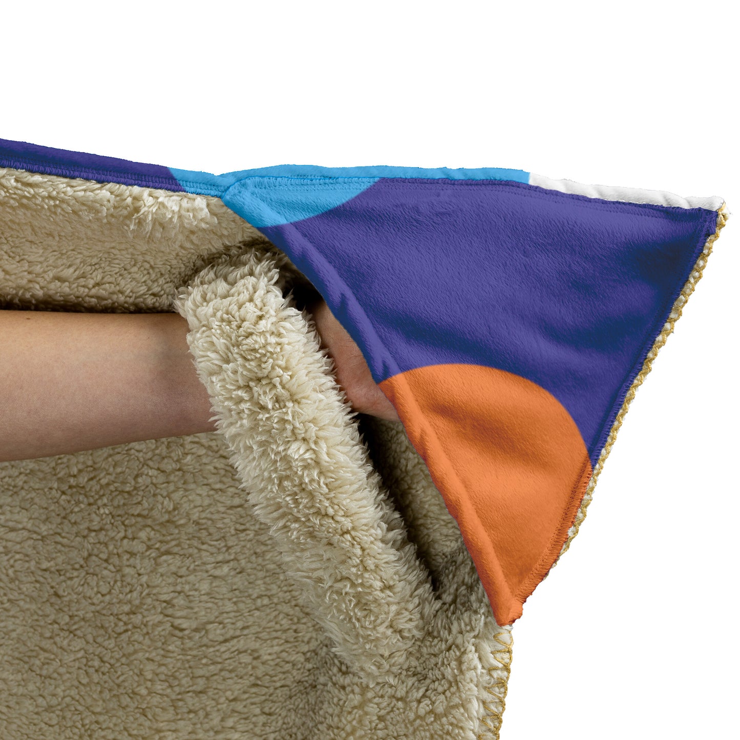 Retro Peace Flowers Hooded Blanket
