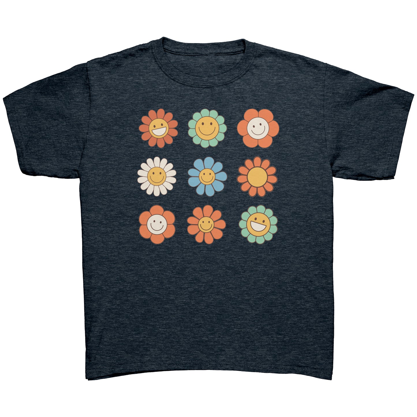 Smily Flowers Retro Youth Shirt