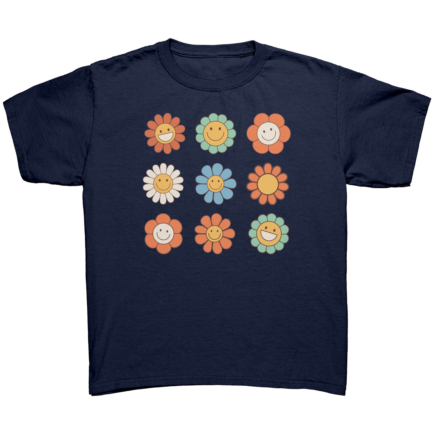 Smily Flowers Retro Youth Shirt