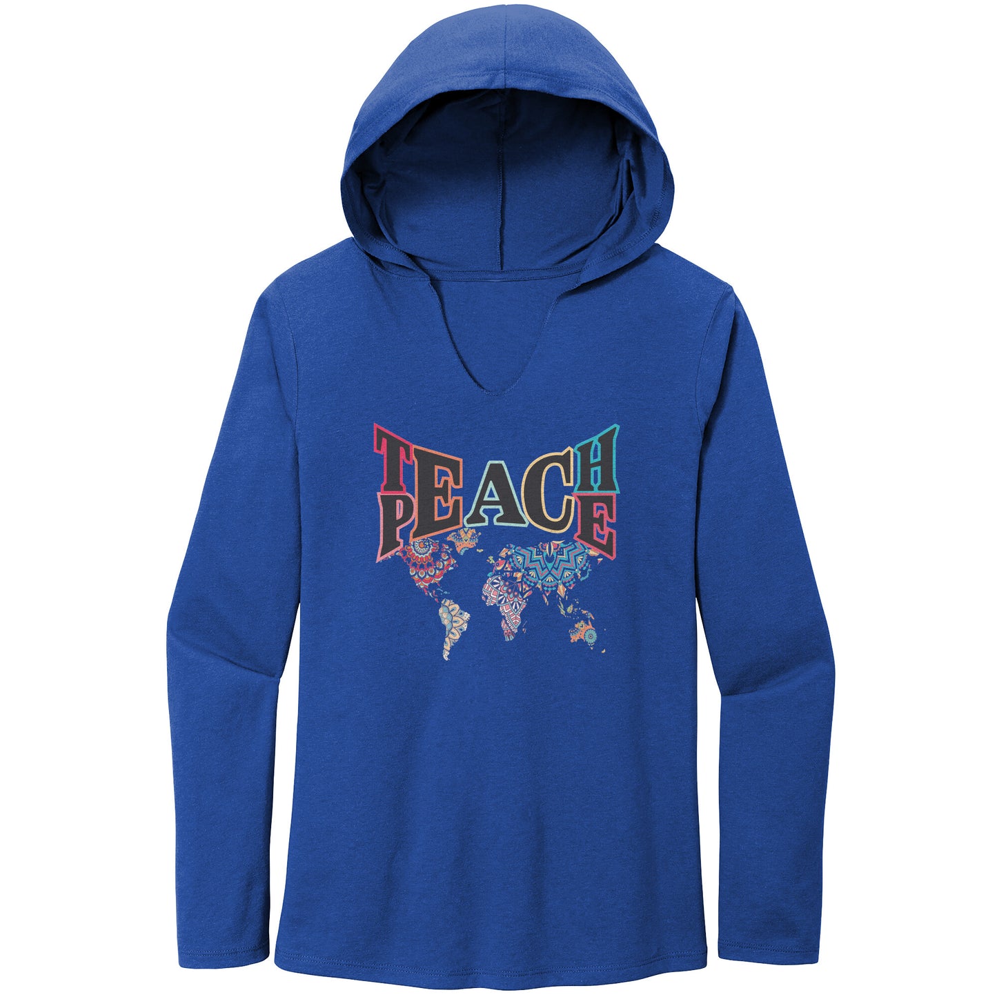 Teach Peace Women’s Perfect Tri Long Sleeve Hoodie