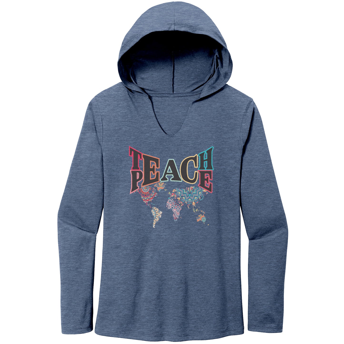 Teach Peace Women’s Perfect Tri Long Sleeve Hoodie