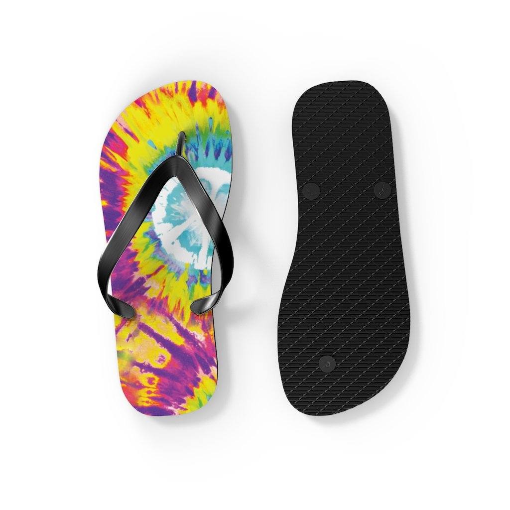 Tie Dye Unisex Flip-Flops Shoes Printify