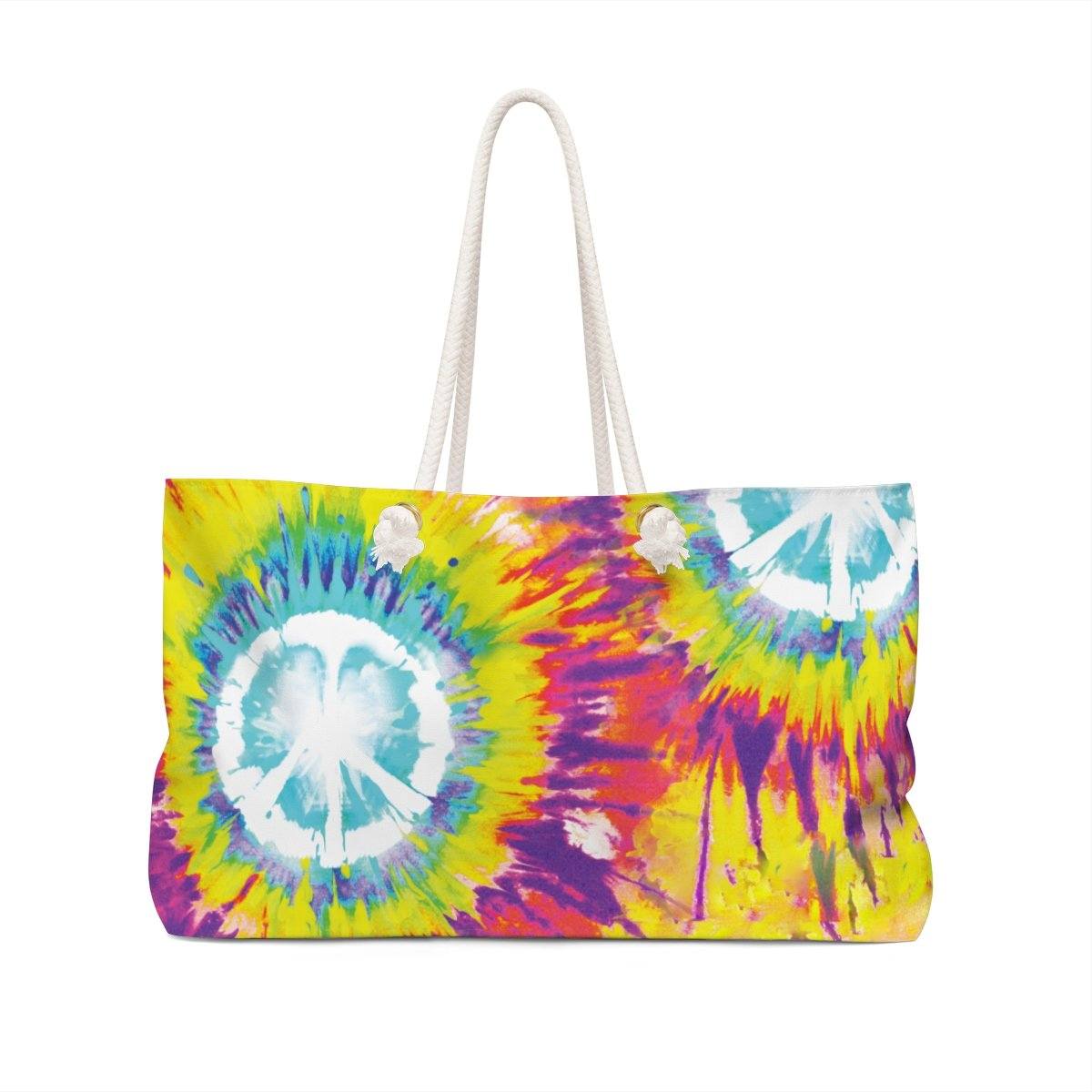 Tie Dye Weekender Bag Bags Printify