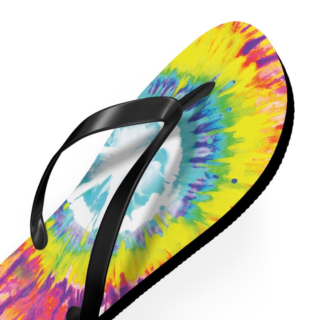 Tie Dye Unisex Flip-Flops Shoes Printify