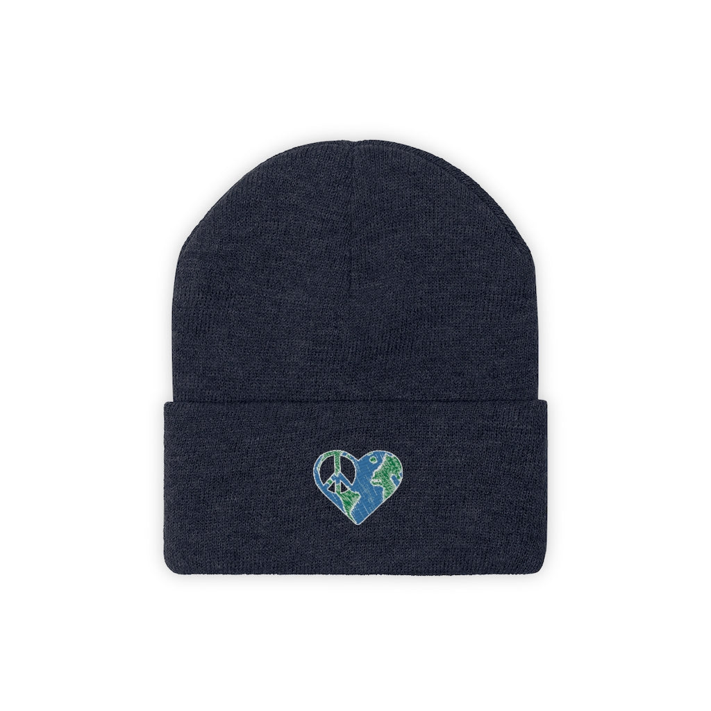 I heart peace- Knit Beanie