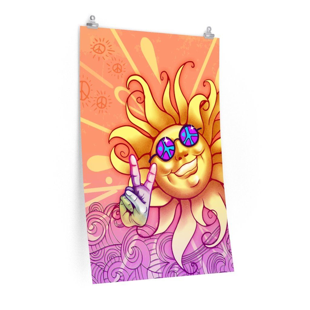 Sun Peace Out - Premium Matte vertical posters Poster Printify 24β³ Γ 36β³ CG matt