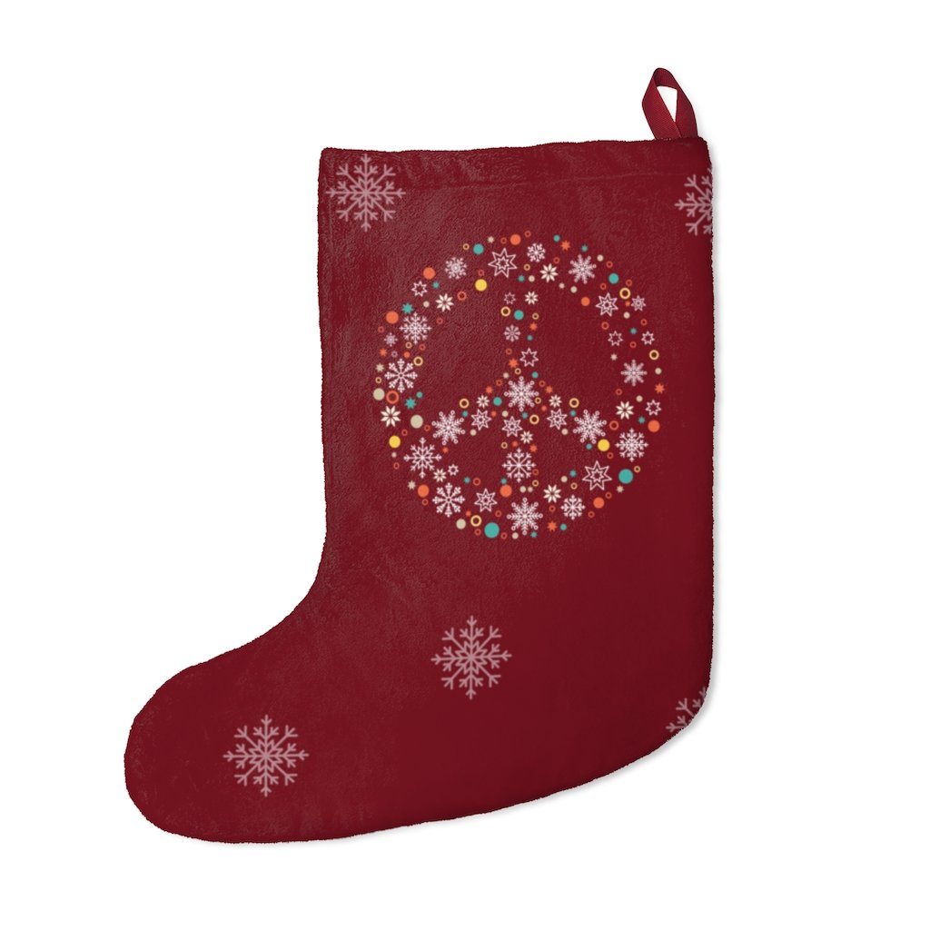 Holiday Peace Sign - Christmas Stockings Home Decor Printify