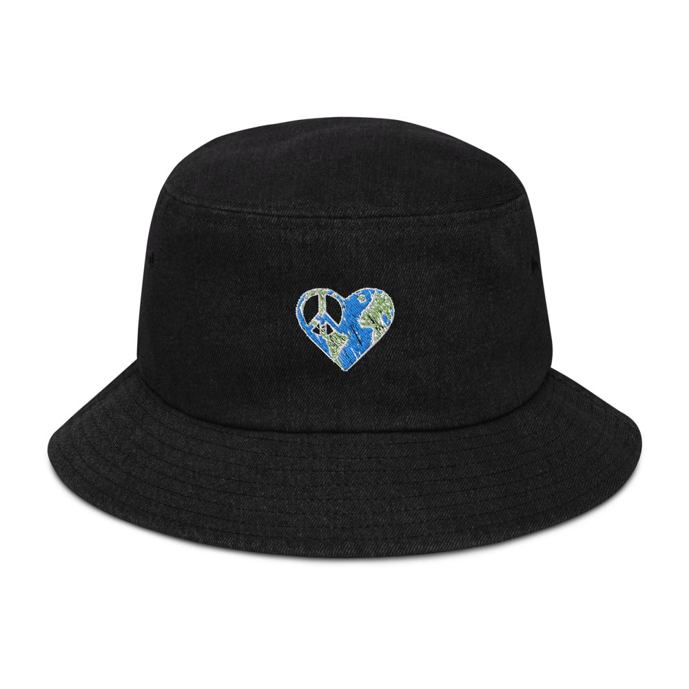 I heart Peace denim bucket hat – Hey Jude Shoppe