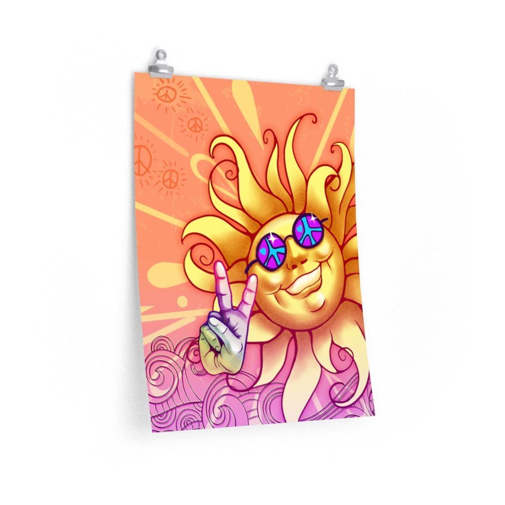 Sun Peace Out - Premium Matte vertical posters Poster Printify 18β³ Γ 24β³ CG matt
